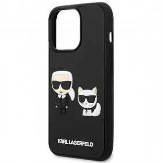 Karl Lagerfeld KLHCP13L3DRKCK iPhone 13 Pro / 13 6,1&quot; černo/černý pevný obal Karl&amp;Choupette Ikonik 3D