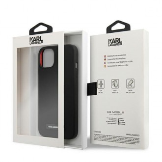 Karl Lagerfeld KLHCP13MSLMP1K iPhone 13 6,1" hardcase czarny/black Silicone Plaque