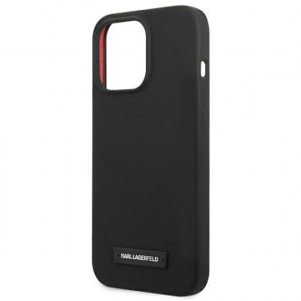 Karl Lagerfeld KLHCP13XSLMP1K iPhone 13 Pro Max 6,7" hardcase czarny/black Silicone Plaque