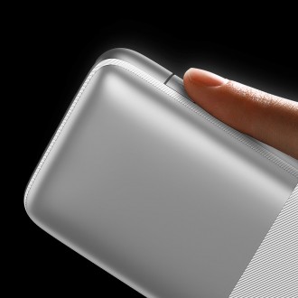 Baseus Bipow Pro power banka 10000mAh 22,5W + USB kabel 3A 0,3m bílý (PPBD040002)