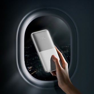 Baseus Bipow Pro power banka 10000mAh 22,5W + USB kabel 3A 0,3m bílý (PPBD040002)