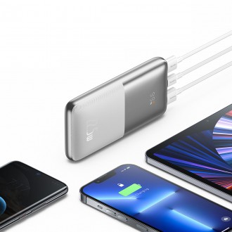 Baseus Bipow Pro power banka 10000mAh 22,5W + USB kabel 3A 0,3m bílý (PPBD040002)