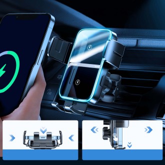 Joyroom car charger 15W QC3.0 double coil black (JR-ZS246-vent)