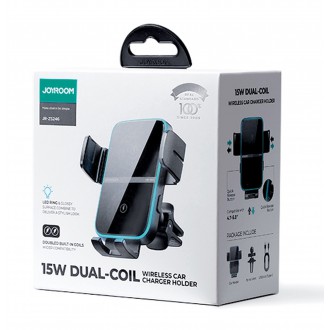 Joyroom car charger 15W QC3.0 double coil black (JR-ZS246-vent)