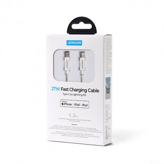 Joyroom kabel MFi USB Typ C - Lightning 27W PD 1,2m bílý (S-M430)