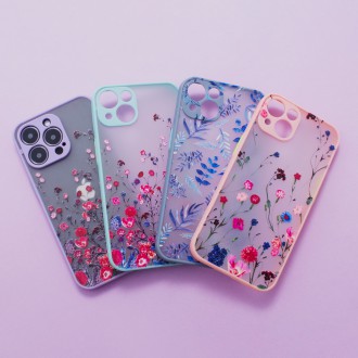 Design Case for iPhone 13 Pro floral purple