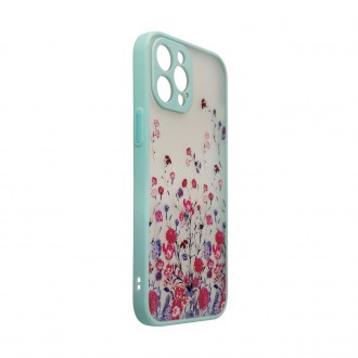 Design Case for iPhone 12 Pro Max flower case light blue