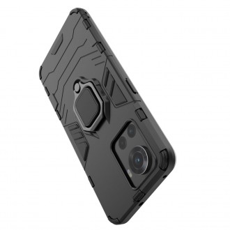 Ring Armor armored hybrid case cover + magnetic holder for OnePlus Ace black