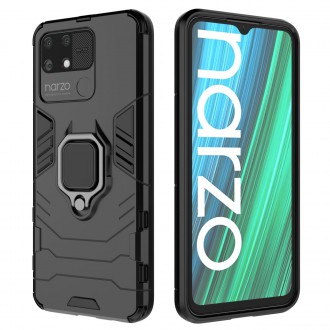 Ring Armor tough hybrid case cover + magnetic holder Realme Narzo 50A black