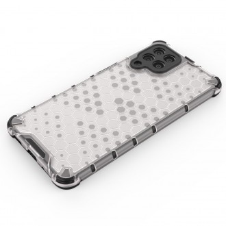 Honeycomb case armored cover with a gel frame for Samsung Galaxy M53 5G transparent