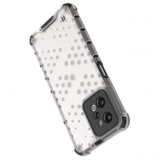 Honeycomb case armored cover with a gel frame Realme C31 transparent