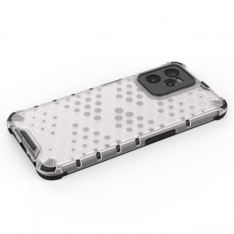 Honeycomb case armored cover with a gel frame Realme C35 transparent