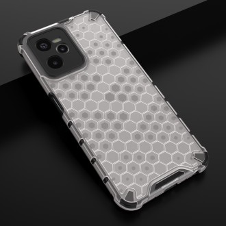 Honeycomb case armored cover with a gel frame Realme C35 transparent