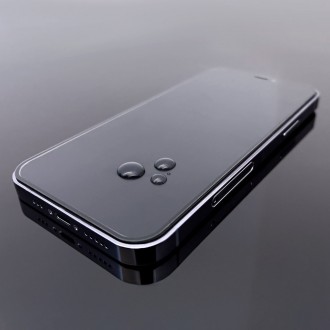 Wozinsky super durable Full Glue tempered glass full screen with frame Case Friendly iPhone 14 Pro black