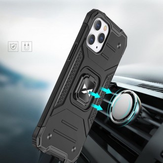 Pouzdro Wozinsky Ring Armor pro iPhone 14 Pro Max pancéřový kryt magnetický držák kroužek červený