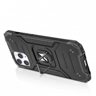 Pouzdro Wozinsky Ring Armor pro iPhone 14 Pro Max pancéřový kryt magnetický držák kroužek modrý