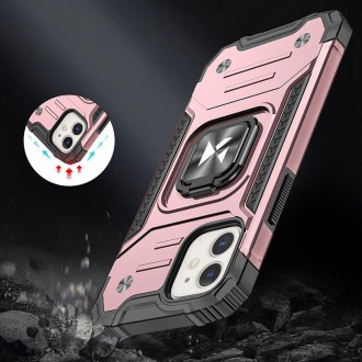 Pouzdro Wozinsky Ring Armor pro iPhone 14 pancéřový kryt magnetický držák zlatý prsten