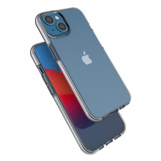 Pouzdro Spring Case pro iPhone 14 silikonový kryt s rámečkem světle růžový