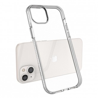 Silikonový kryt Spring Case pro iPhone 14 Plus s rámečkem světle modrý