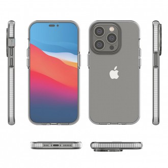 Silikonový obal Spring Case pro iPhone 14 Pro s rámečkem světle modrý