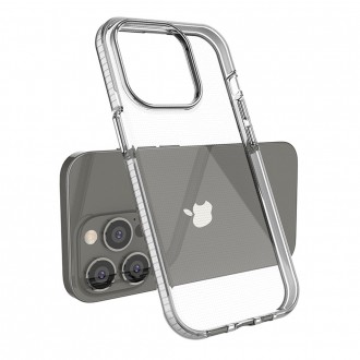 Silikonový obal Spring Case pro iPhone 14 Pro s rámečkem světle modrý