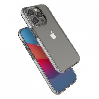 Silikonový obal Spring Case pro iPhone 14 Pro s rámečkem světle modrý