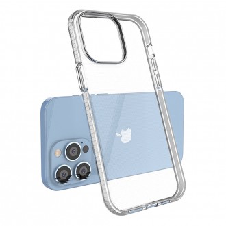 Silikonový kryt Spring Case pro iPhone 14 Pro Max s rámečkem světle růžový
