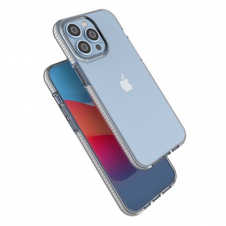 Silikonový kryt Spring Case pro iPhone 14 Pro Max s rámečkem světle růžový