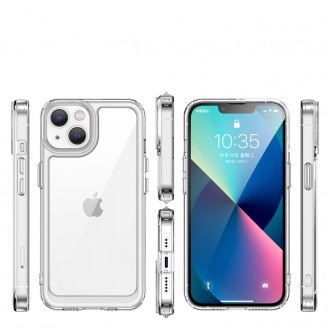 Outer Space Case iPhone 14 Plus hard cover with a gel frame transparent
