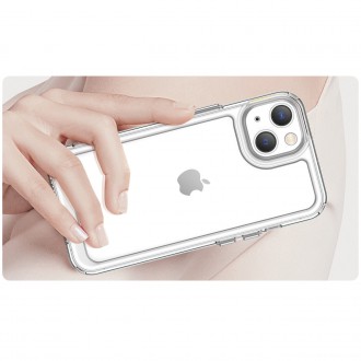 Outer Space Case iPhone 14 Plus hard cover with a gel frame transparent