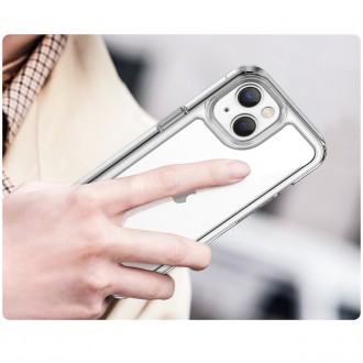 Outer Space Case iPhone 14 Plus hard cover with a gel frame transparent
