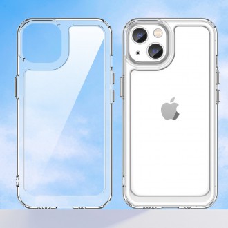 Outer Space Case iPhone 14 Plus hard cover with a gel frame transparent