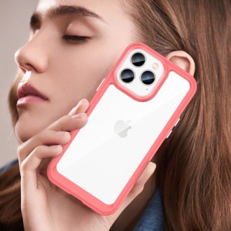 Outer Space Case iPhone 14 Pro hard cover with a gel frame red