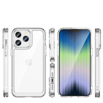 Outer Space Case iPhone 14 Pro hard cover with a gel frame transparent