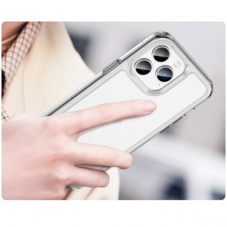 Outer Space Case iPhone 14 Pro hard cover with a gel frame transparent