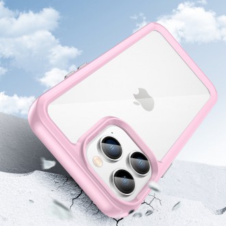 Outer Space Case iPhone 14 Pro Max hard cover with a gel frame pink