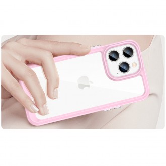 Outer Space Case iPhone 14 Pro Max hard cover with a gel frame pink