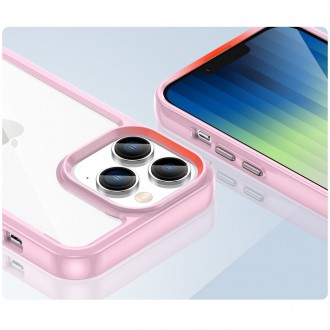 Outer Space Case iPhone 14 Pro Max hard cover with a gel frame pink