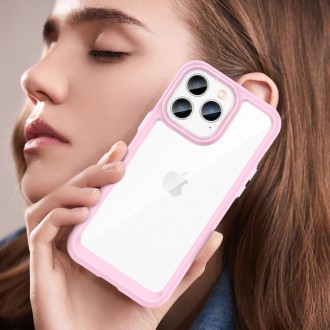 Outer Space Case iPhone 14 Pro Max hard cover with a gel frame pink