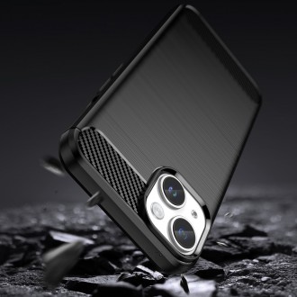 Carbon Case for iPhone 14 Plus flexible gel back cover black