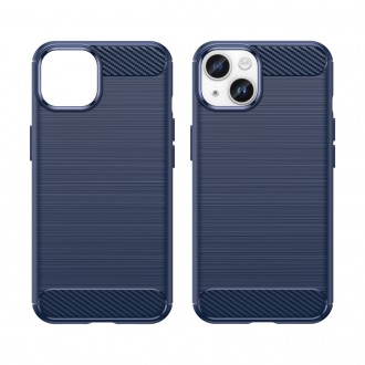 Carbon Case for iPhone 14 Plus flexible gel back cover blue