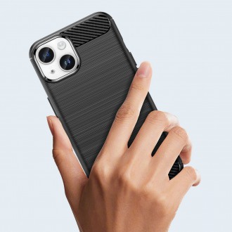 Carbon Case for iPhone 14 Plus flexible gel back cover blue