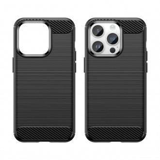 Carbon Case iPhone 14 Pro flexible gel back cover black