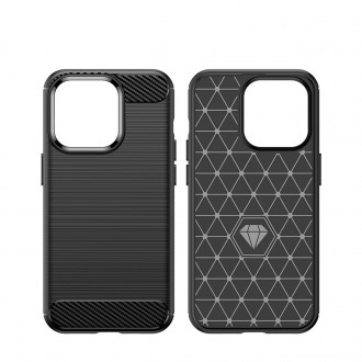 Carbon Case iPhone 14 Pro flexible gel back cover black