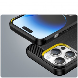 Carbon Case iPhone 14 Pro Max flexible gel back cover black