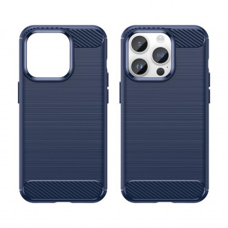 Carbon Case for iPhone 14 Pro Max flexible gel back cover blue