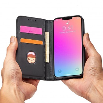 Magnet Card Case pouzdro pro iPhone 14 Plus flip cover stojánek na peněženku černý