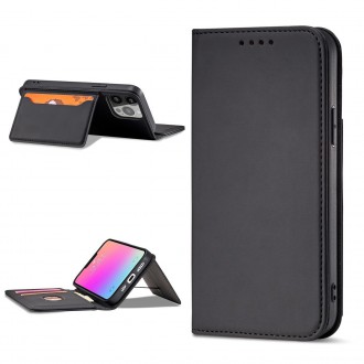 Magnet Card Case pouzdro pro iPhone 14 Plus flip cover stojánek na peněženku černý