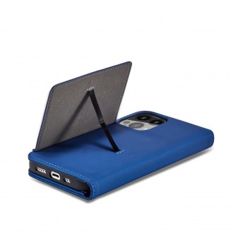 Magnet Card Case pouzdro pro iPhone 14 Plus flip cover stojánek na peněženku modrý