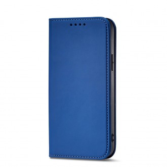 Magnet Card Case pouzdro pro iPhone 14 Plus flip cover stojánek na peněženku modrý